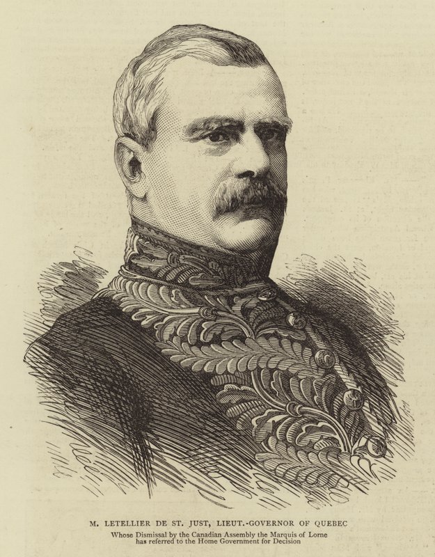 M Letellier de St Just, Tenente-Governador do Québec (gravura) de English School