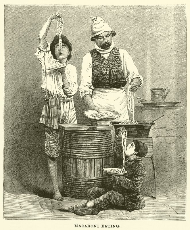 Macarrão comendo (gravura) de English School