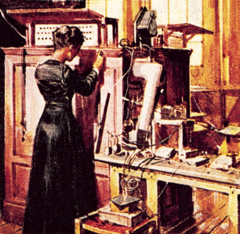 Madame Curie no laboratório dela de English School