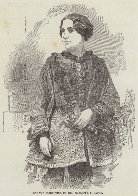 Madame Fiorentini, do Teatro de Sua Majestade (gravura) de English School