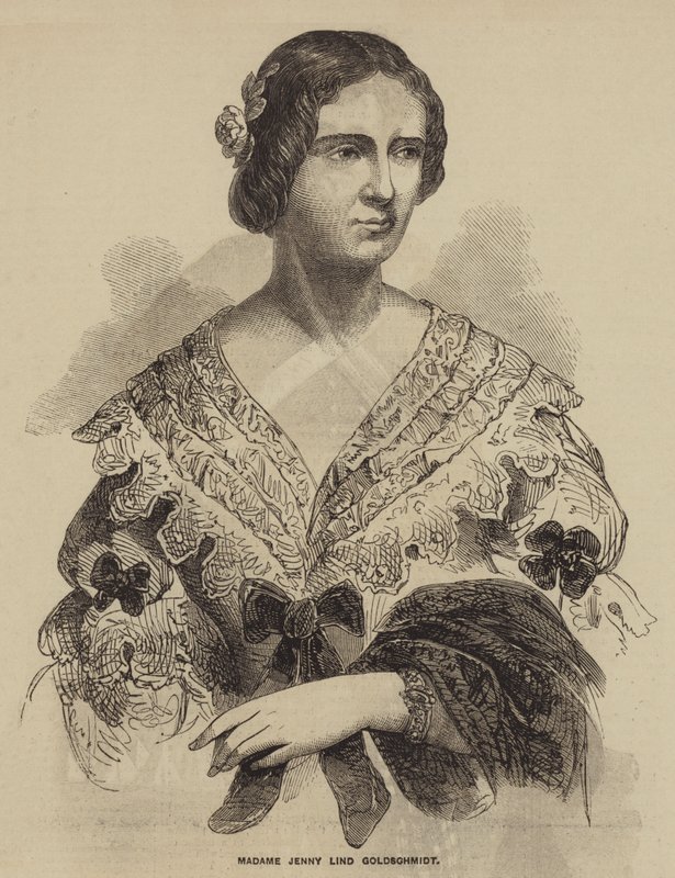 Madame Jenny Lind Goldschmidt (gravura) de English School