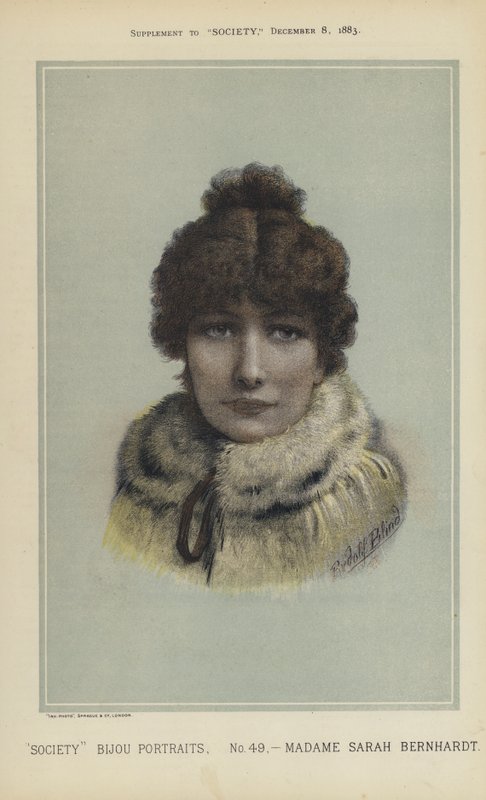 Madame Sarah Bernhardt (cor litho) de English School