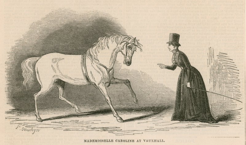 Mademoiselle Caroline em Vauxhall Gardens, Londres de English School