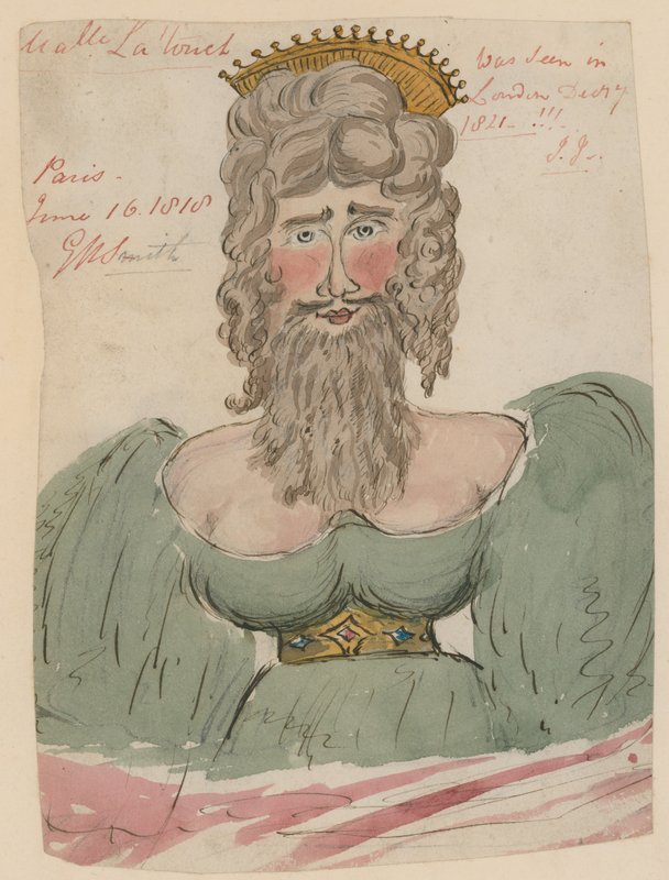 Mademoiselle Latouch, senhora barbada (wc no papel) de English School