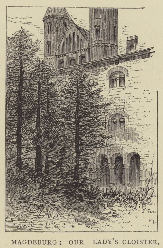 Magdeburg, claustro de Nossa Senhora (gravura) de English School
