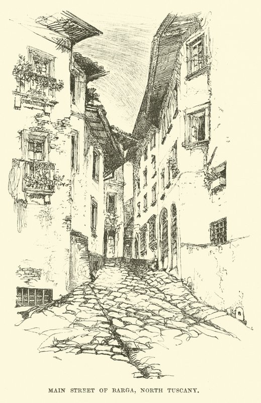 Rua principal, de, barga, norte, tuscany de English School