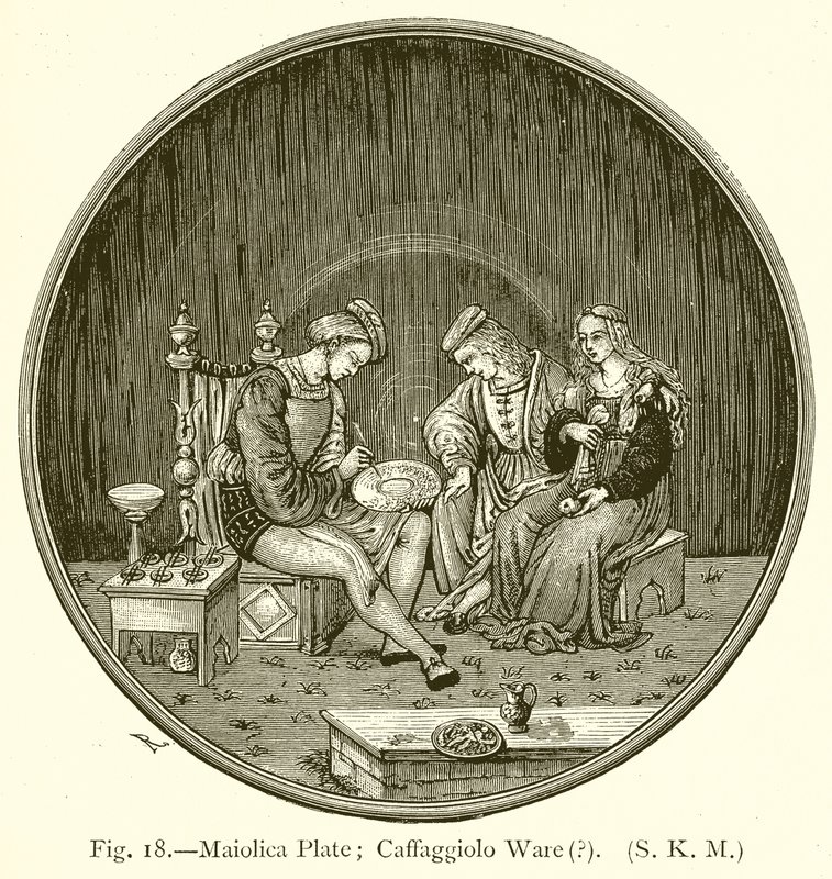 Maiolica Plate; Caffaggiolo Ware de English School