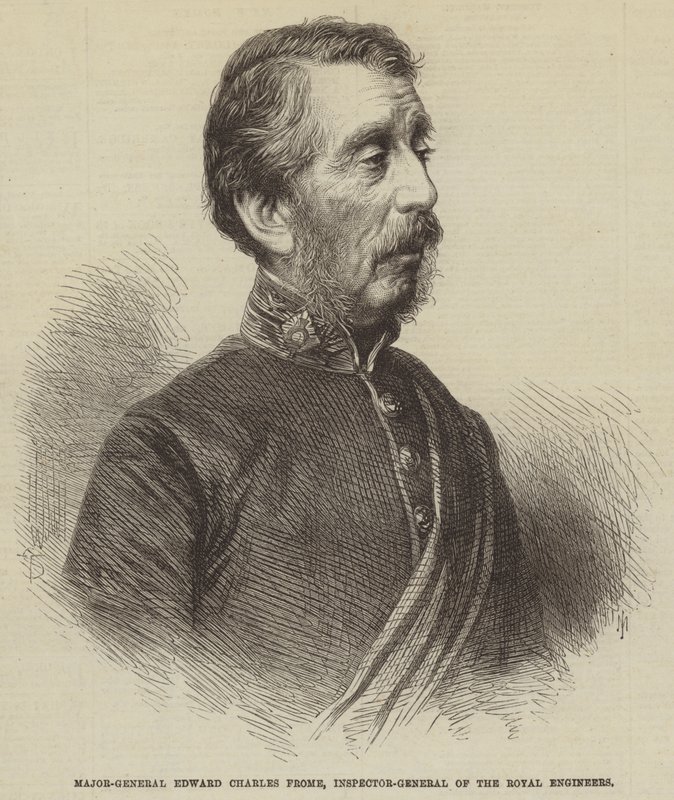 Major-General Edward Charles Frome, Inspector-Geral dos Engenheiros Reais (gravura) de English School
