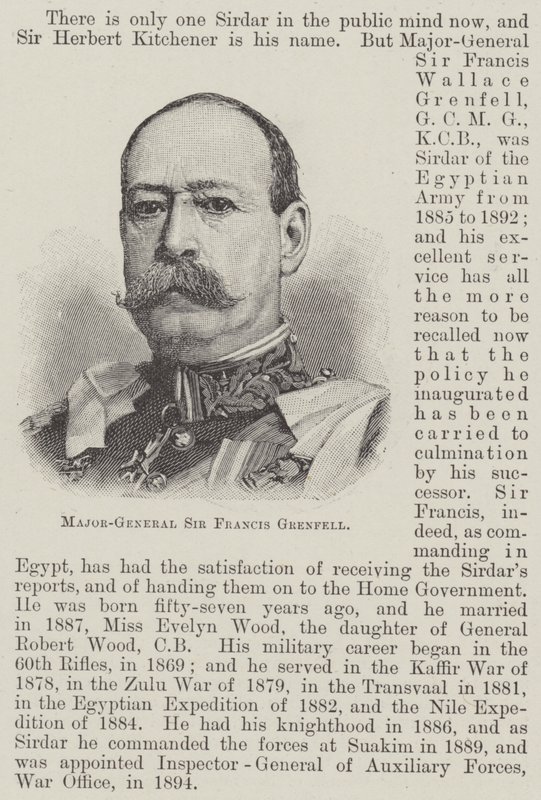 Major-General Sir Francis Grenfell (gravura) de English School