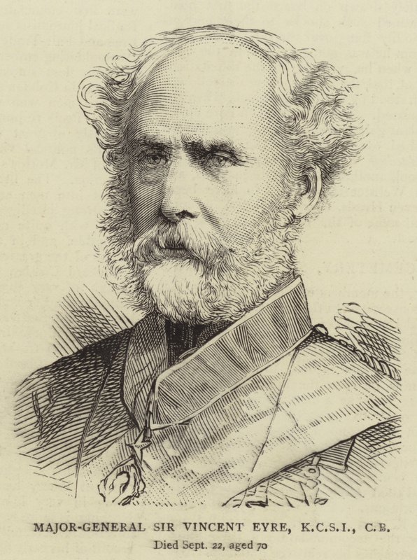 Major-General Sir Vincent Eyre, KCSI, CB (gravura) de English School