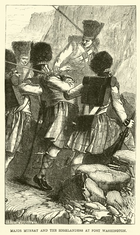 Major Murray e os Highlanders em Fort Washington de English School