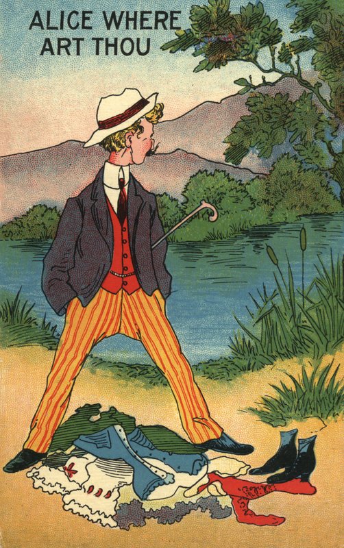 Homem com roupas descartadas (cor litho) de English School