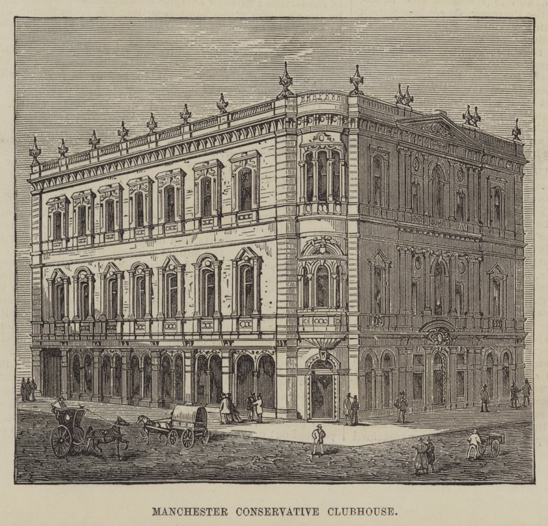 Manchester Conservative Clubhouse (gravura) de English School
