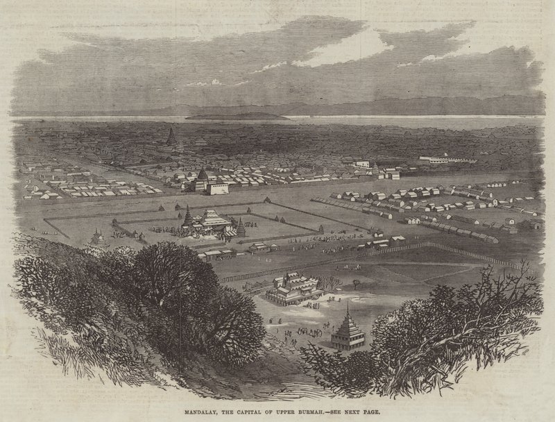 Mandalay, a Capital da Birmânia Superior (gravura) de English School