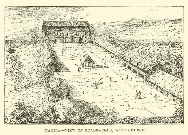 Mangila, vista do Quadrilátero, com Igreja de English School