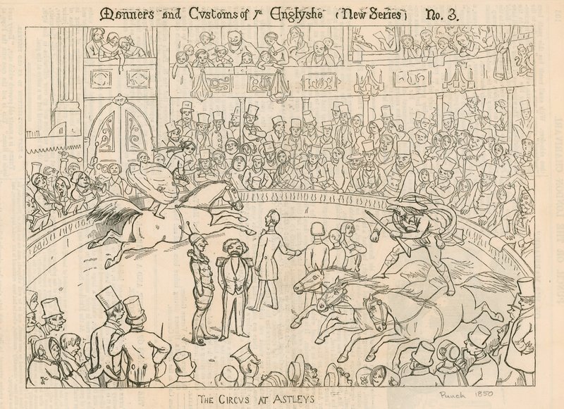 Maneiras e Costumes dos Ingleses: O Circo de Astleys (Astleys Amphitheatre), Londres de English School