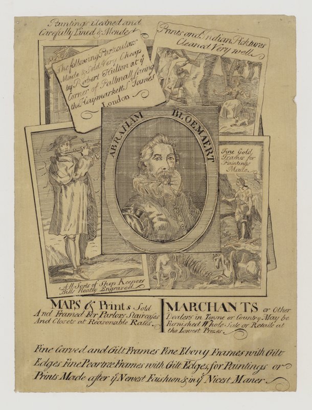 Mapa e Printseller, cartão de comércio de English School