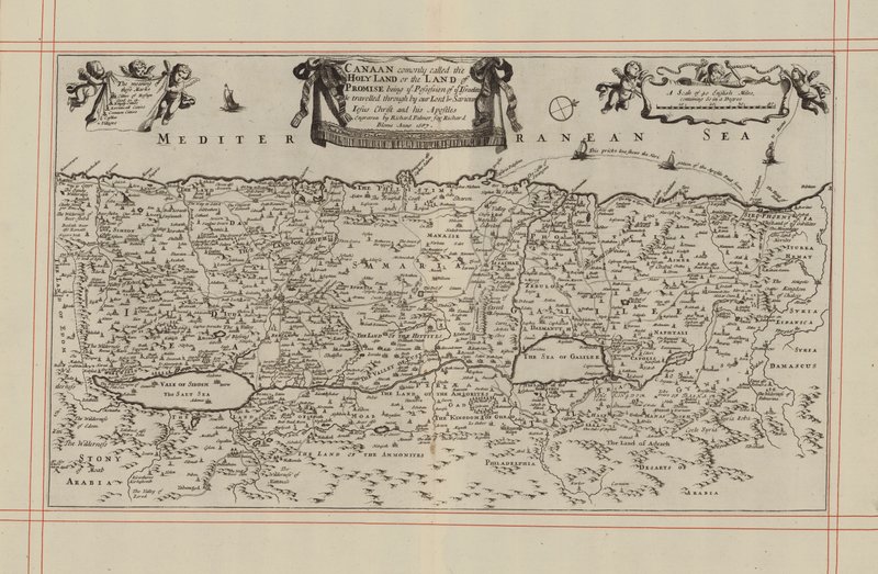 Mapa de Canaã, ou Terra Santa (gravura) de English School
