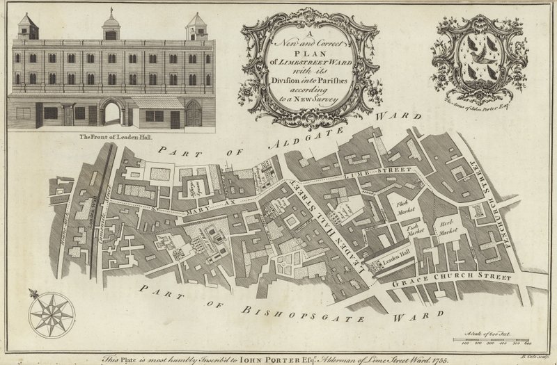 Mapa de Lime Street Ward, Londres de English School