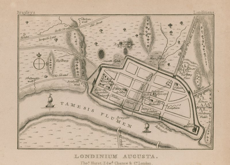 Mapa de Londres romana de English School