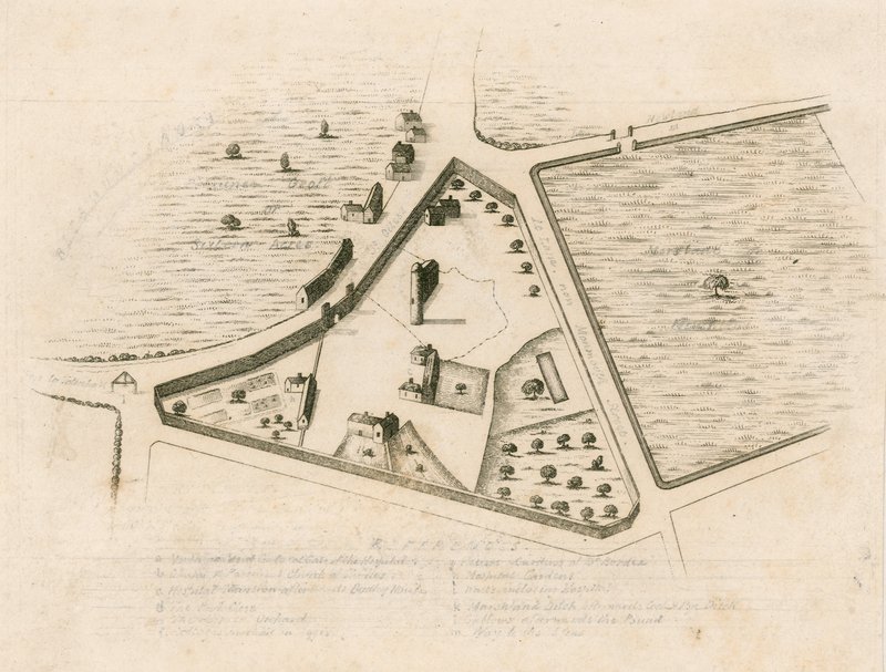 Mapa da paróquia de St Giles nos campos, Londres de English School