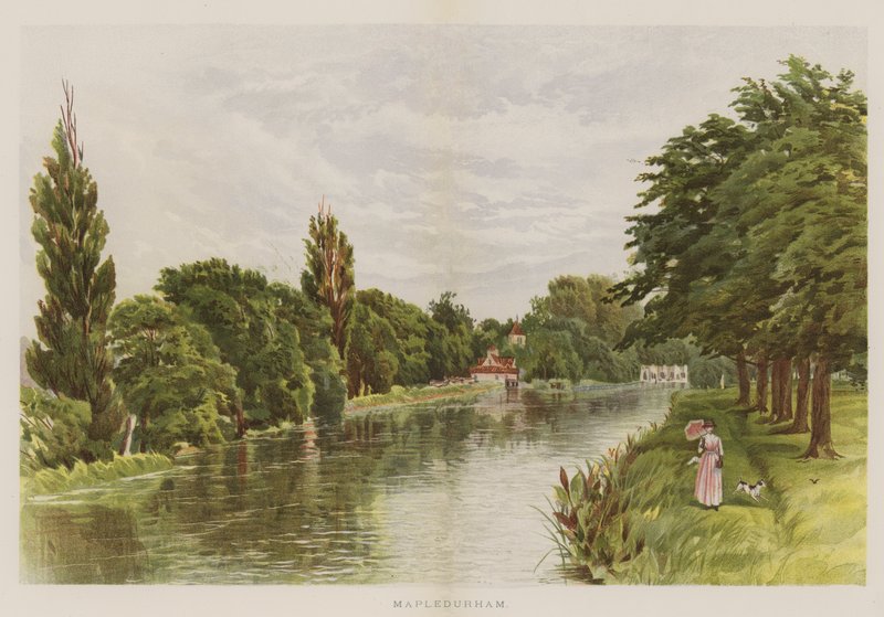 Mapledurham (cromolitho) de English School