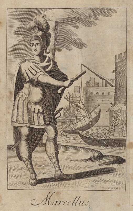 Marcus Claudius Marcellus, general romano e estadista (gravura) de English School