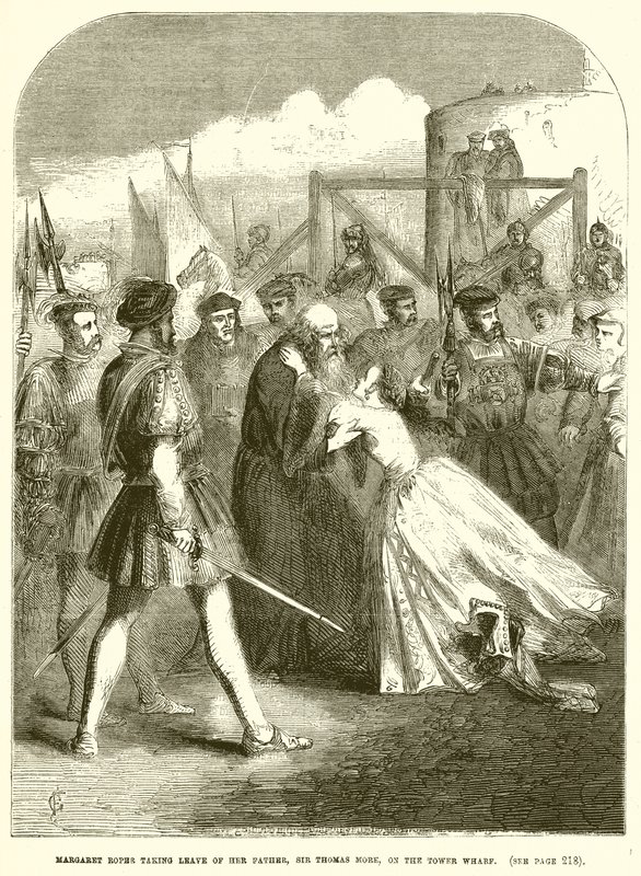 Margaret Roper despedindo-se de seu pai, Sir Thomas More, no Tower Wharf de English School