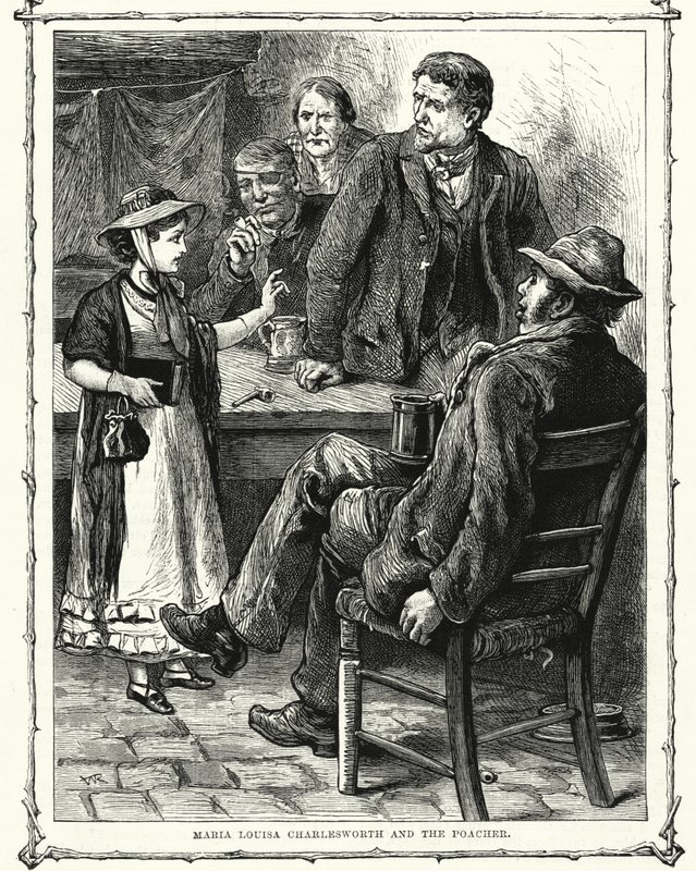 Maria Louisa Charlesworth e o caçador furtivo (gravura) de English School