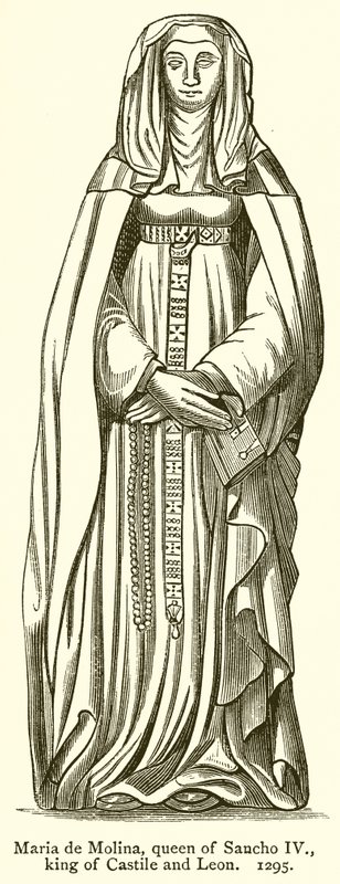 Maria de Molina, rainha de Sancho IV, rei de Castela e Leão. 1295 de English School