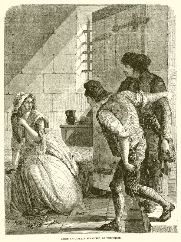 Marie Antoinette convocada para a execução de English School