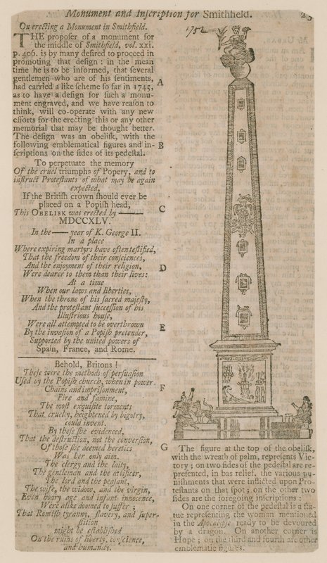 Cruz de mercado, Smithfield de English School