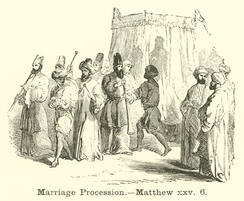 Procissão de casamento, Mateus, xxv, 6 de English School