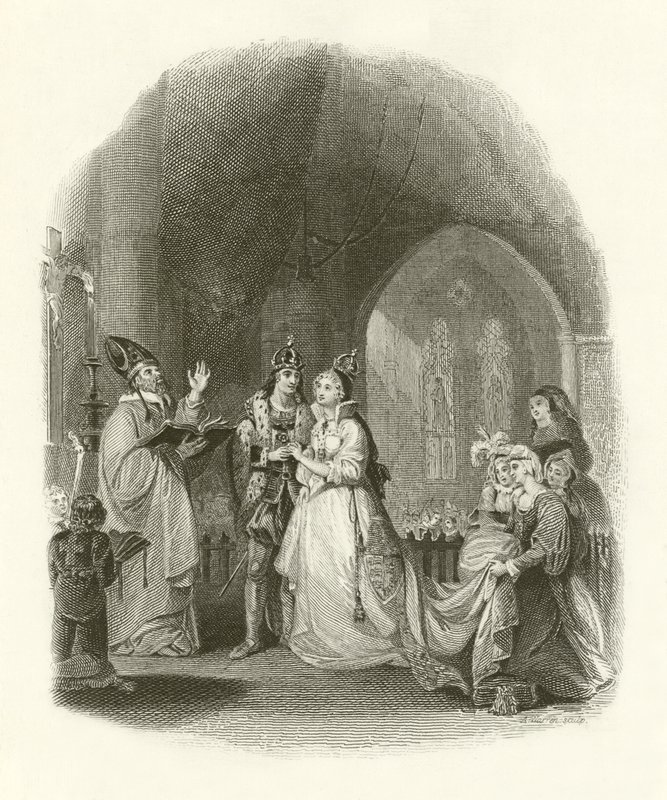 Casamento de Henrique VII com Elizabeth de York de English School