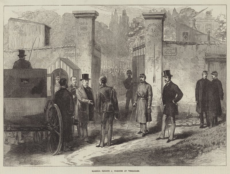 Marechal Bazaine a Prisoner at Versailles (gravura) de English School