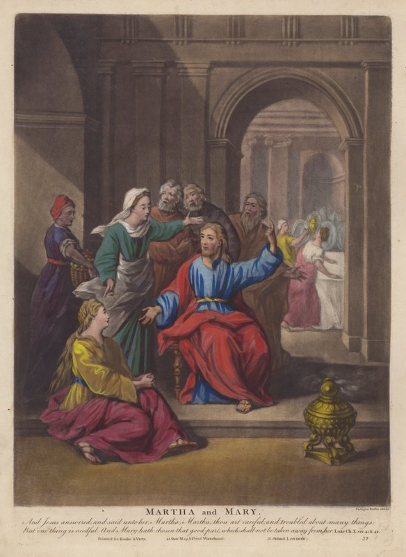 Martha e Maria (cor litho) de English School