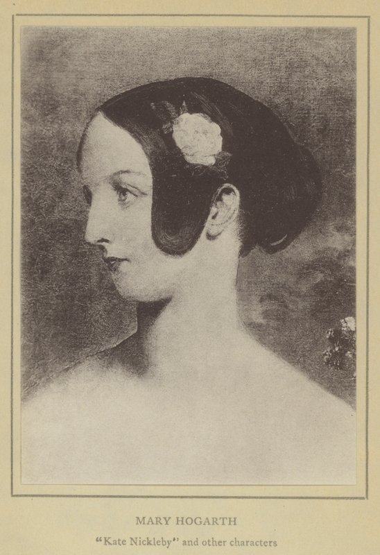 Mary Hogarth, Kate Nickleby e outras personagens (litografia) de English School