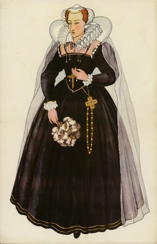 Mary Queen of Scots (cor litho) de English School