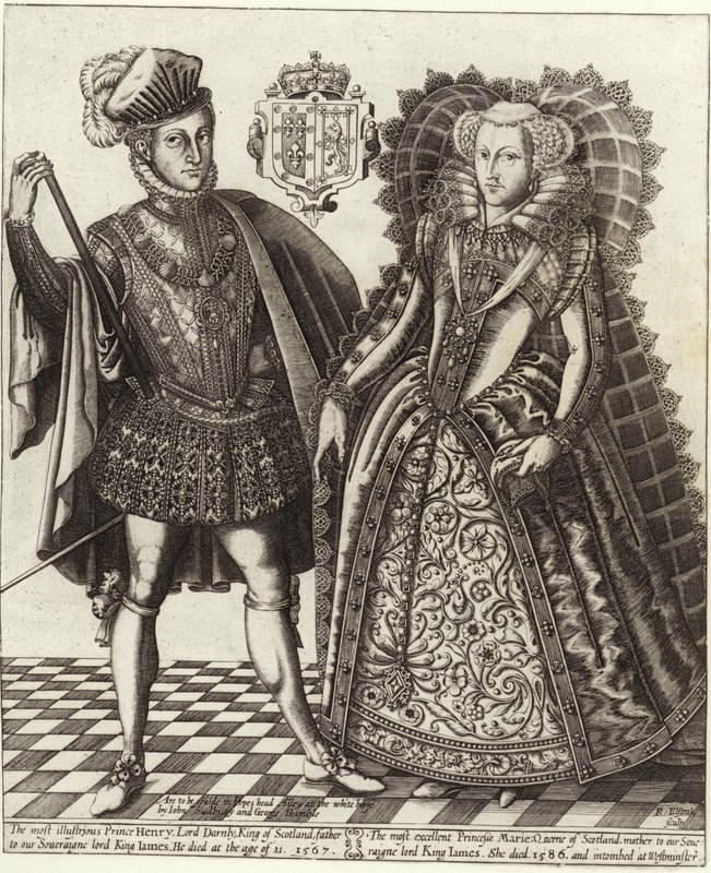 Maria, rainha dos escoceses, e Henry Stuart, lorde Darnley de English School