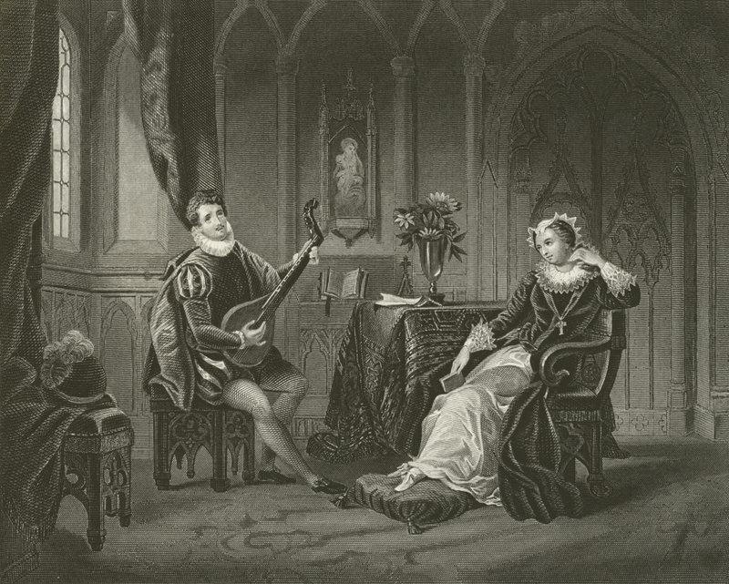 Mary Queen of Scots e sua secretária Chatelar de English School
