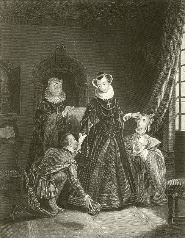 Maria Rainha dos Escoceses no Castelo de Lochleven de English School