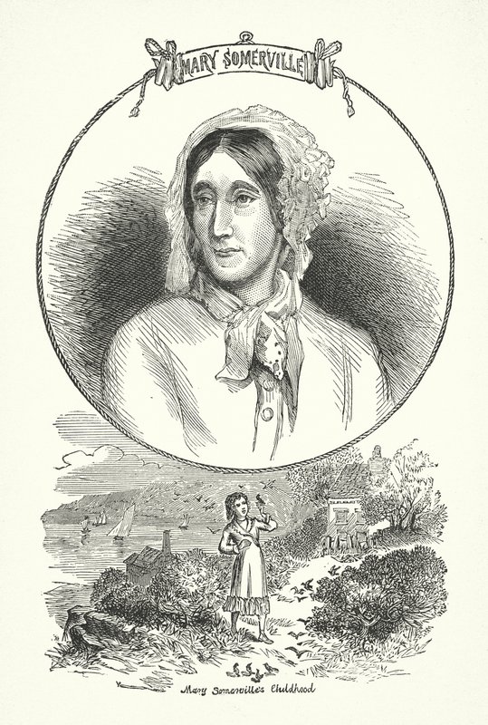Mary Somerville, cientista e escritora escocesa (gravura) de English School