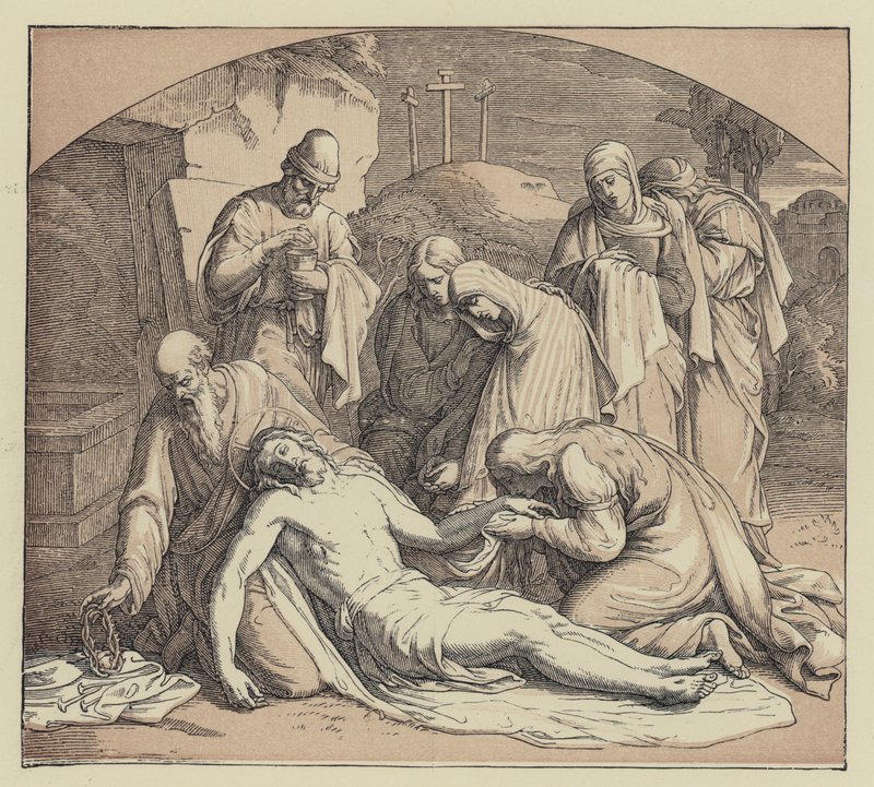 Maria junto ao Sepulcro (gravura) de English School