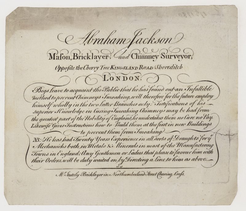 Mason, Abraham Jackson, cartão comercial de English School