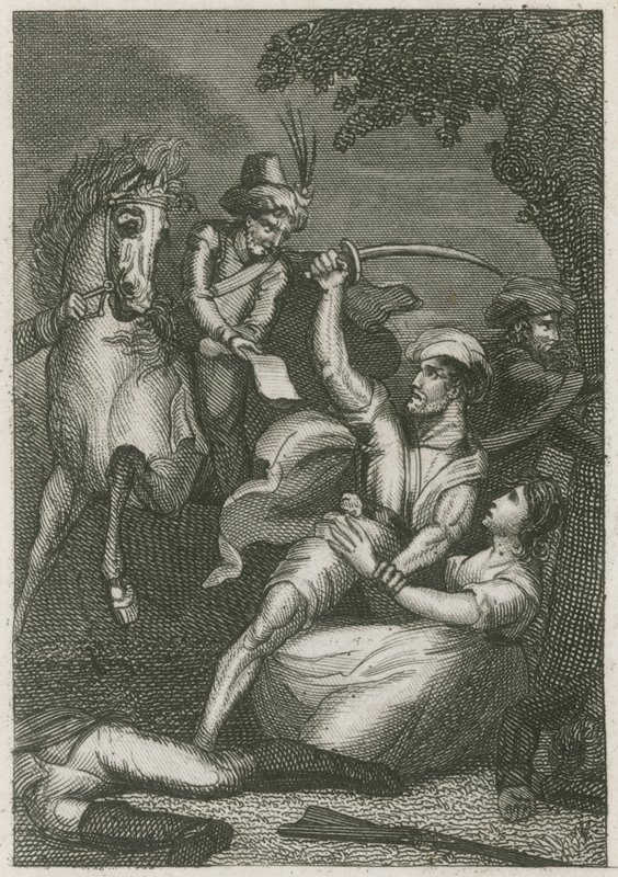 Massacre da guarnição britânica em Kandy, Ceilão, 1803 de English School