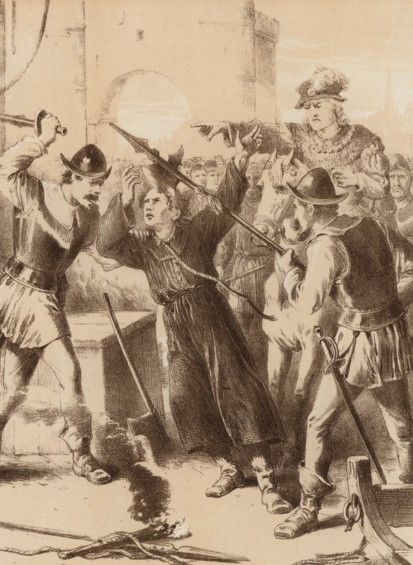 Matthew Flathers, "Um corte desesperado na cabeça" (litografia) de English School