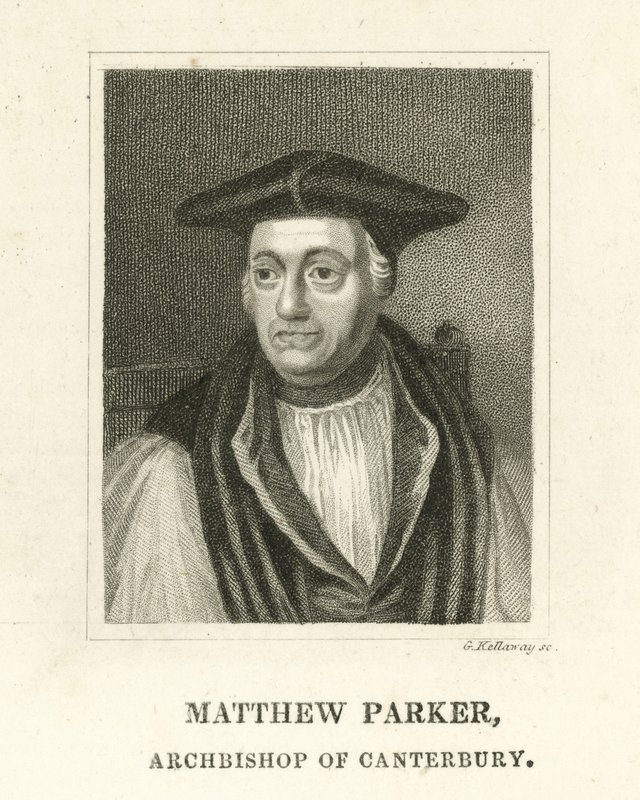 Matthew Parker, Arcebispo de Canterbury (gravura) de English School