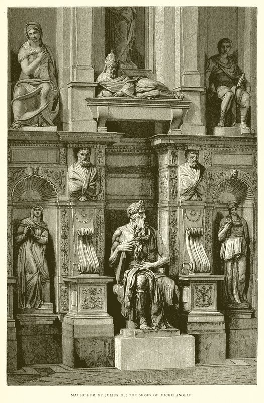 Mausoléu de Júlio II; O Moisés de Michelangelo de English School