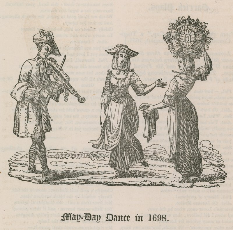 Maio dia de dança em 1698 de English School