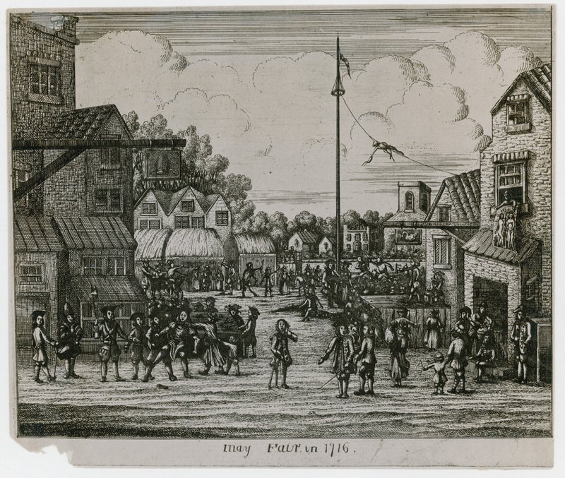 Feira de Maio em 1716 de English School